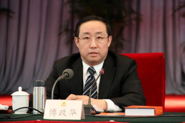 Fu Zhenghua, head of the Beijing Municipal Public Security Bureau, is pictured during a meeting in Beijing, China, on January 17, 2011. Fu was sentenced to life in prison on September 23, 2022, on corruption charges. (Reuters/Stringer)