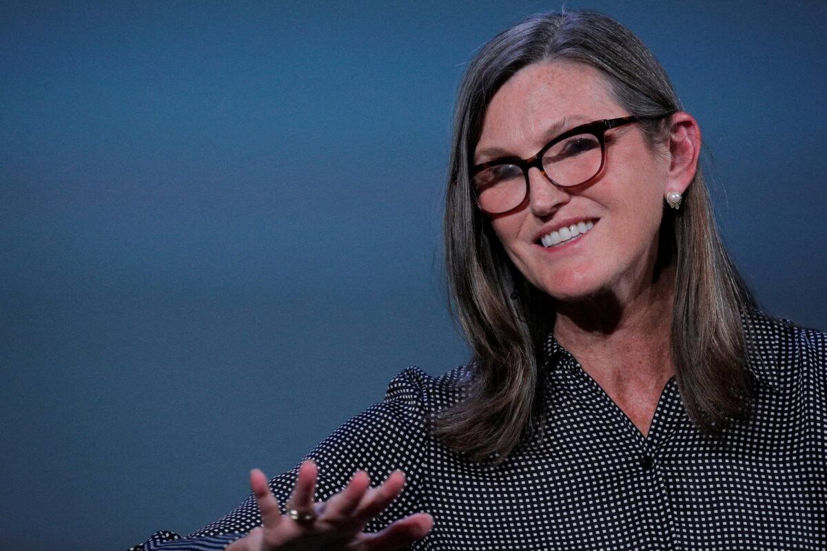 Cathie Wood, founder and CEO of ARK Investment Management LLC, speaks during the Skybridge Capital SALT New York 2021 conference on Sept. 13, 2021. (Brendan McDermid/Reuters)