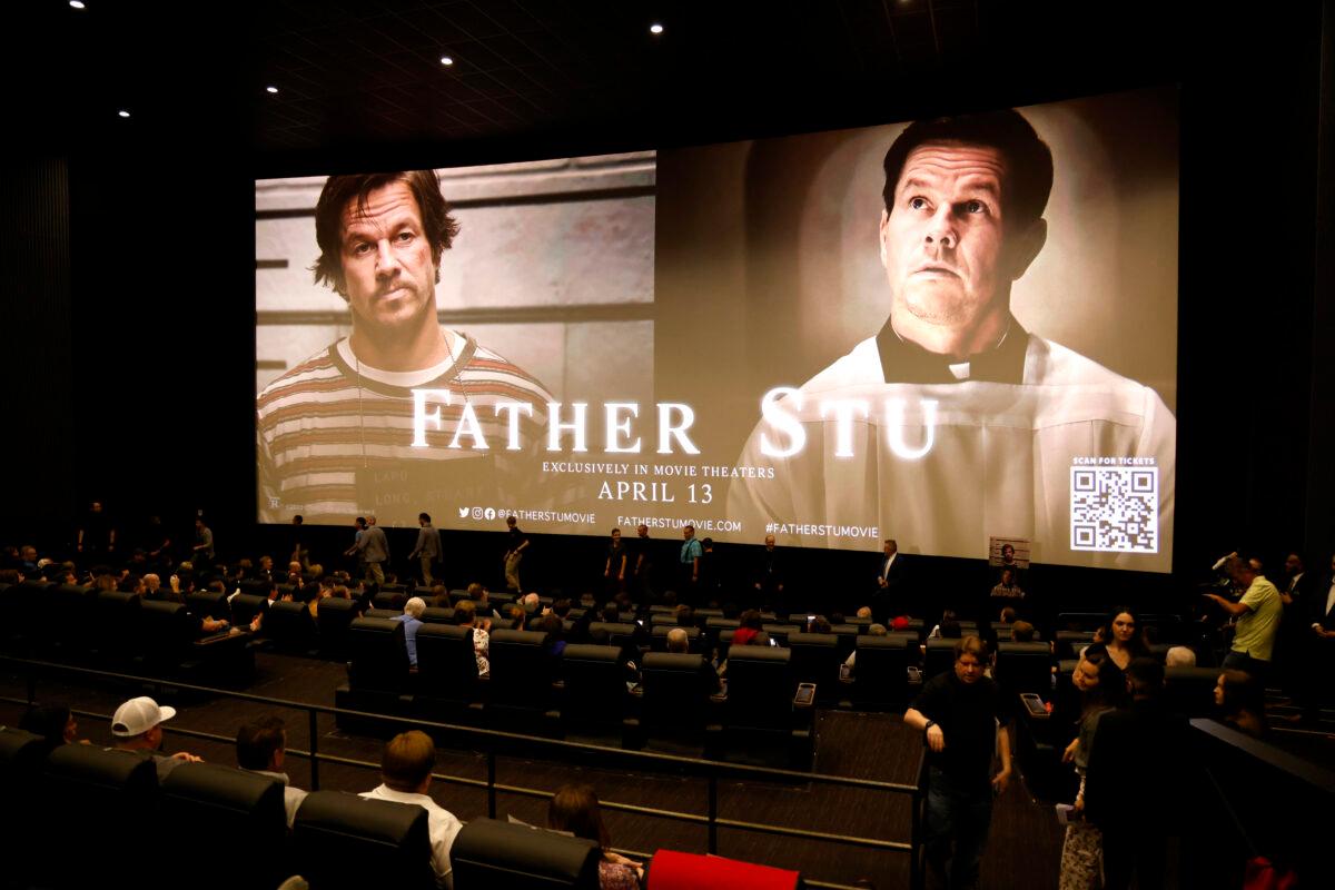 A general view of the atmosphere during a screening of "Father Stu" in Scottsdale, Ariz., on April 8, 2022. (Chris Coduto/Getty Images for Sony Pictures)