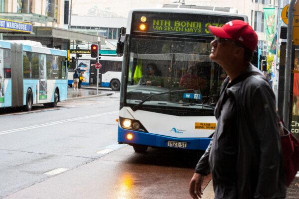 A general view of a bus stop in Bondi Junction in Sydney, Australia, on Dec. 21, 2020. (Jenny Evans/Getty Images)