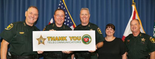 Polk County Sheriff Grady Judd celebrates National Public Safety Telecommunication Week in April 2021. (Courtesy of the Polk County Sheriff's Department)