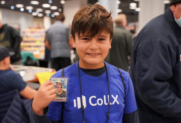 Charlie Mann, 10, came up with the idea of an app for sports card collectors to look up the value of their cards. He knew his father was capable of creating it with a team of others. The app, called CollX was launched in January and has more than 40,000 collectors on it so far.  (Courtesy Ted Mann)