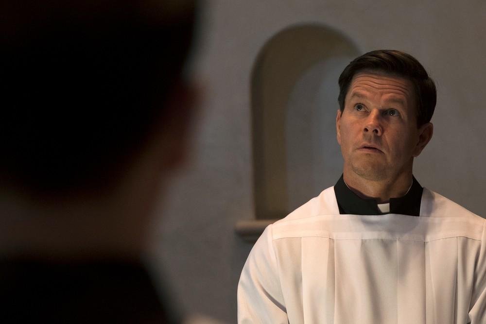 Father Stu (Mark Wahlberg) finally becomes a priest, in "Father Stu." (Columbia Pictures/Sony Pictures Releasing)