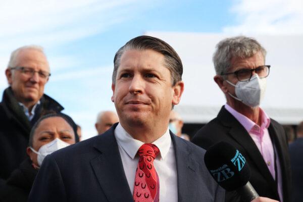 New Zealand Workplace Relations and Safety Minister Michael Wood in Wellington, New Zealand, on March 30, 2022. (Lynn Grieveson/Getty Images)