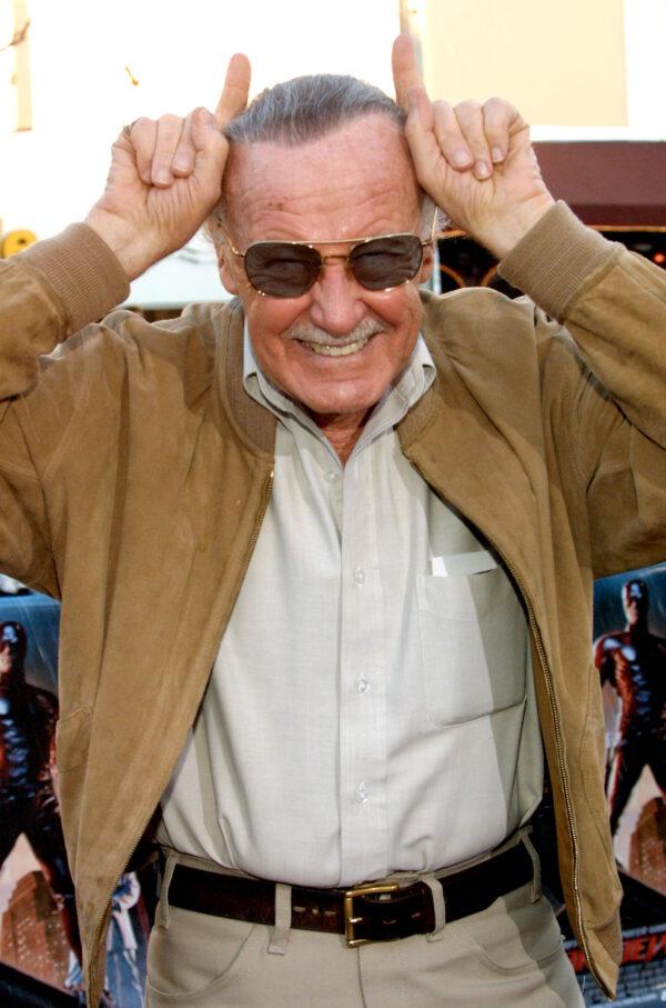 Comic book designer Stan Lee attends the film premiere of "Daredevil" at the Mann Village Theater in Los Angeles, Calif. on Feb. 9, 2003. (Frederick M. Brown/Getty Images)