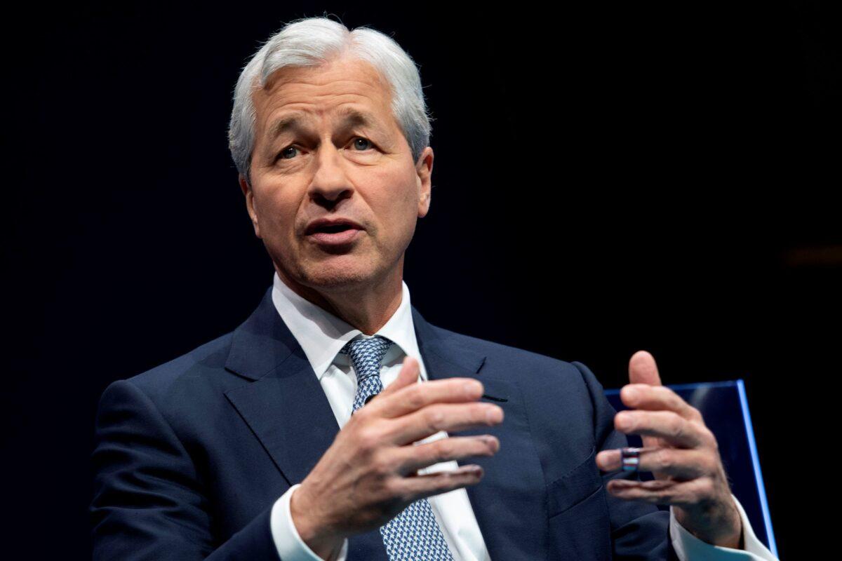 JPMorgan Chase & Co. CEO Jamie Dimon speaks during the Business Roundtable CEO Innovation Summit in Washington on Dec. 6, 2018. (Jim Watson/AFP via Getty Images)