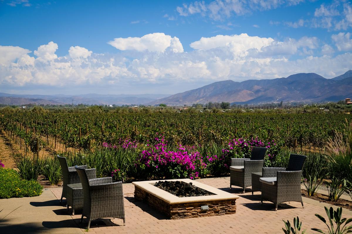 Every villa has a fire pit overlooking the vineyards at El Cielo. (Benjamin Myers/TNS)