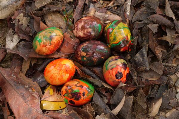 An Easter egg nest made by Hope Vale children. (Courtesy of Caden Pearson)
