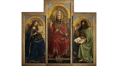  <span data-sheets-value="{"1":2,"2":"Detail of the Ghent Altarpiece, 1432, by Jan van Eyck. Oil on oak panels; 11.1 feet by 17 feet. St. Bavo's Cathedral, Ghent, Belgium. (Public Domain)"}" data-sheets-userformat="{"2":8963,"3":{"1":0},"4":{"1":2,"2":16776960},"11":4,"12":0,"16":12}">A detail of the Ghent Altarpiece, 1432, by Jan van Eyck. Oil on oak panels; 11.1 feet by 17 feet. St. Bavo's Cathedral, Ghent, Belgium. (Public Domain)</span>