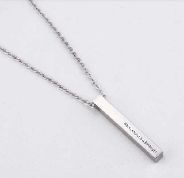 The Womanhood Necklace, created by Egard Watch CEO Ilan Srulovicz in support of women's rights. (Ilan Srulovicz/Screenshot via The Epoch Times )