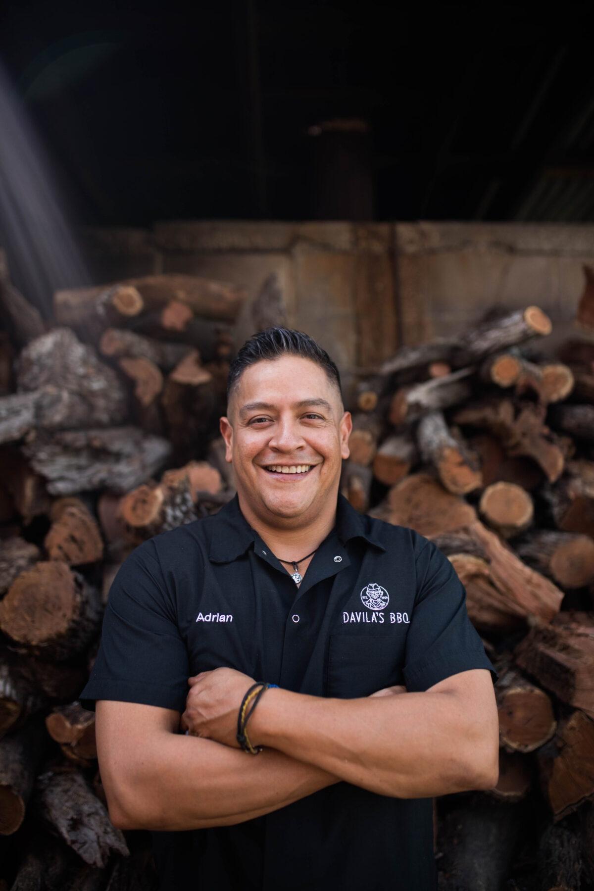 Chef, author, and TV personality Adrian Davila has succeeded his father as pitmaster at Davila's BBQ in Seguin, Texas. (Courtesy of Davila's BBQ)