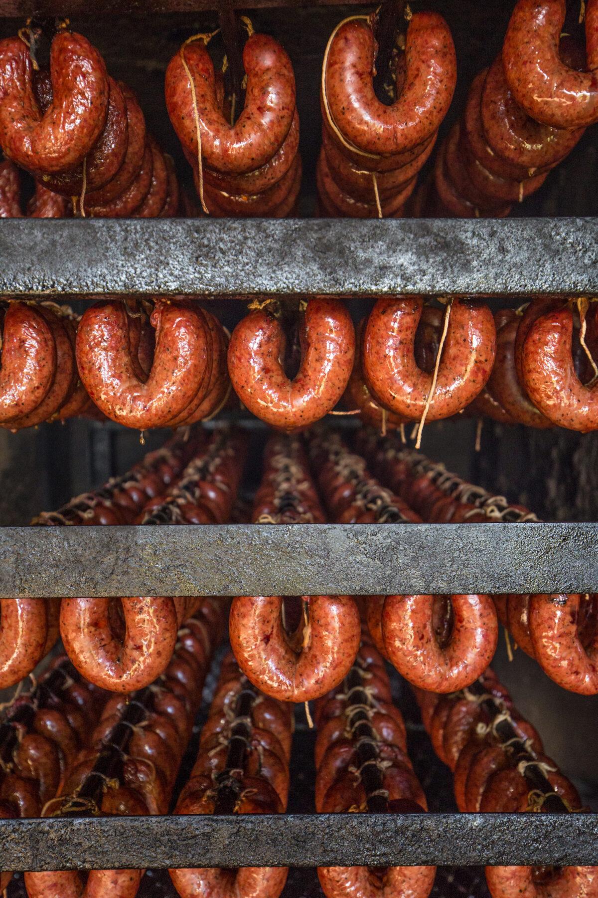 The Davila family's housemade beef sausages are a local favorite. (Courtesy of Davila's BBQ)