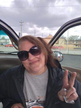 Alicia Bendekovich, 48, of Terre Haute, Ind., said on April 18, 2022, that because of inflation and the current state of affairs, she has had to cut back on everything. Although she hasn't consistently voted in presidential elections, she said she likely would vote for Donald Trump if he runs in 2024. (Michael Sakal/The Epoch Times)