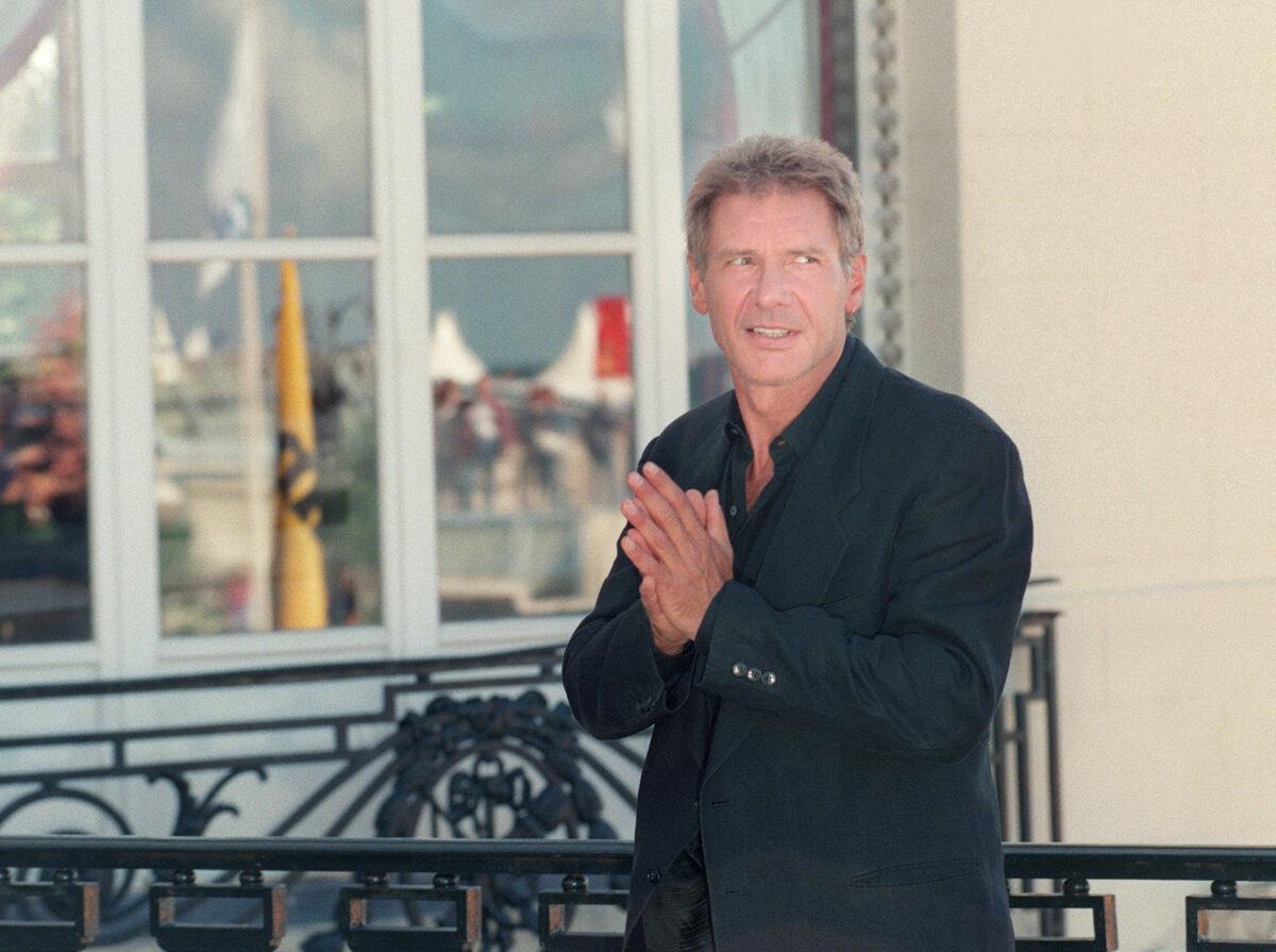 Actor Harrison Ford poses during the 23th Deauville festival of American films in Western France on Sept. 6, 1997. (Mychele Daniau/AFP via Getty Images)