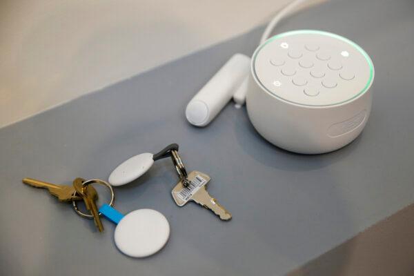 The Nest Secure alarm system is seen on display during an event in San Francisco, Calif. on Sept. 20, 2017. (Eric Risberg/AP Photo)