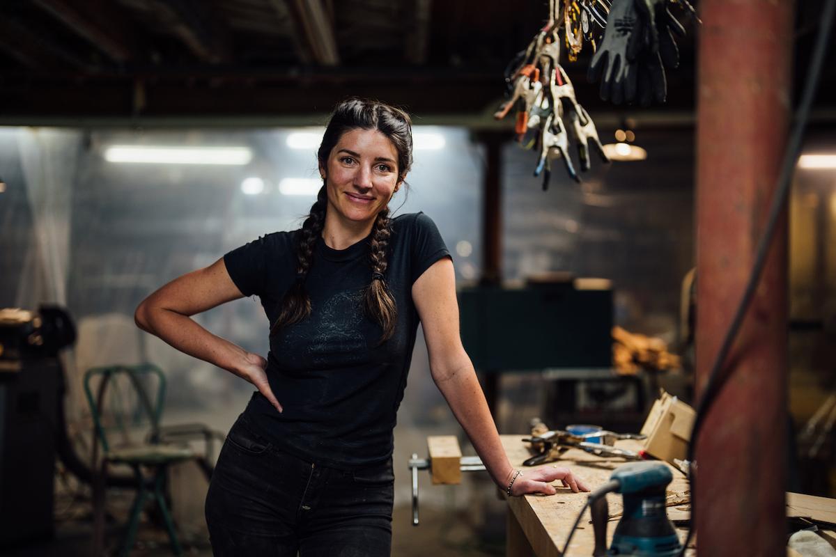 Chelsea Miller in her workshop. (Michael Rubenstein)