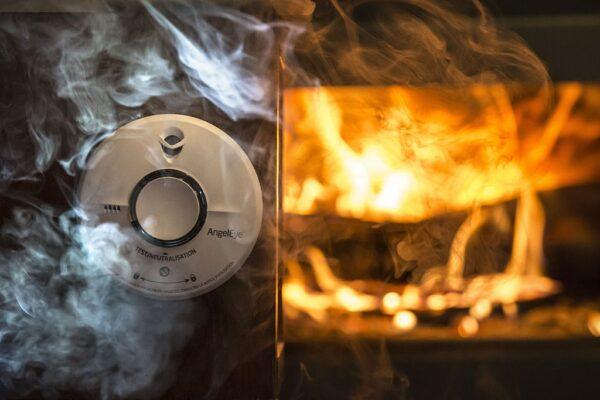 A smoke detector in a home in Lyon, France, on Feb. 26, 2015. (Jean-Philippe Ksiazek/AFP via Getty Images)