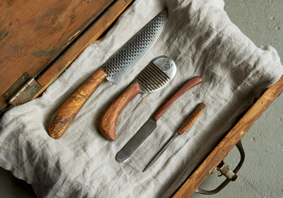 Miller makes a variety of kitchen knives and cheese knives sought after by professional chefs. (Andrew Day)