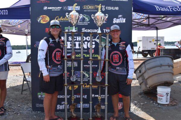 The champions of the 12th Annual High School Fishing World Finals, Andrew Jones and Carson Underwood. (Courtesy of Student Angler Federation)