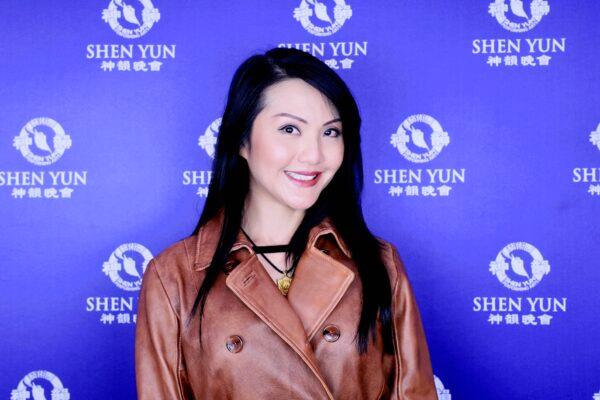 May Chuah attends Shen Yun Performing Arts at Palais Theatre in Melbourne, Australia, on April 24, 2022. (NTD)