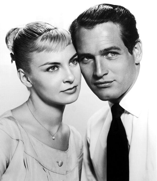 A portrait of Paul Newman with his wife, actress Joanne Woodward, in 1958. (Public Domain)