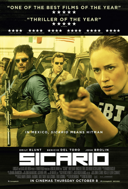 FBI agent Kate Macer (Emily Blunt) in the movie poster for "Sicario." (Richard Foreman Jr/Lionsgate)