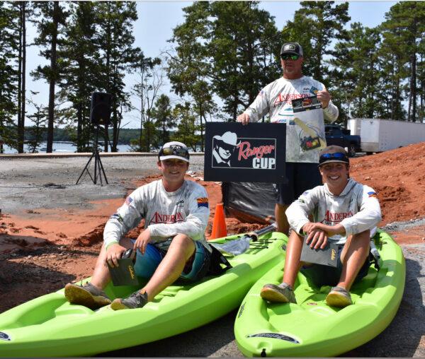 Kayak anglers Zachary and Brandon Verbrugge won fourth place<br/>at the 12th annual High School Fishing World Finals.(Courtesy of Student Angler Federation)