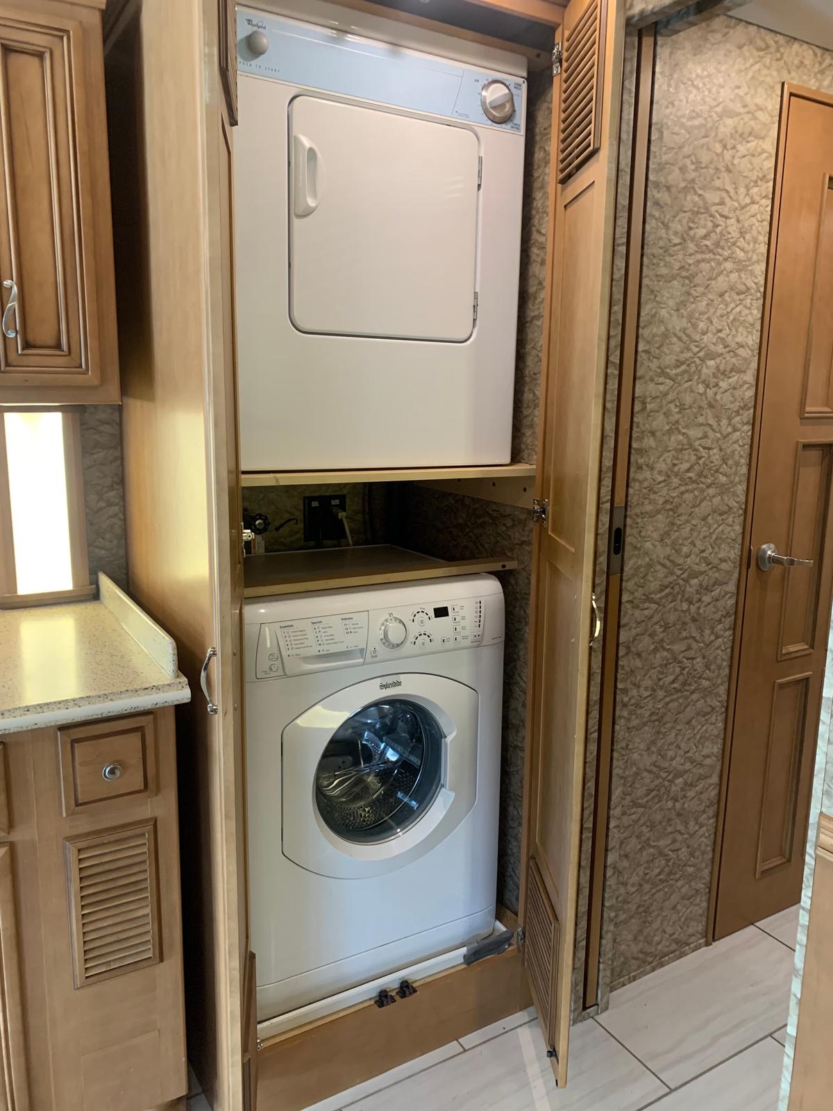 Most luxury motor homes have washers and dryers, like this pair in a coach for sale at Lazy Days RV in Seffner, Fla. (Susan Taylor Martin/Tampa Bay Times/TNS)