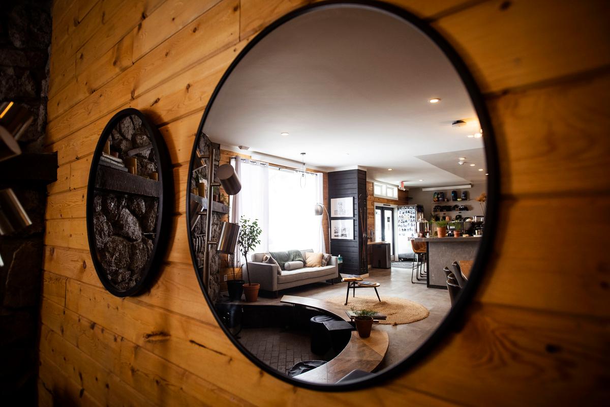 The LOGE in Breckenridge, Colorado, on March 9, 2022. Built in the 1960s, the former Wayside Inn is now a trendy remodeled boutique motel with a hostel vibe that reopened in 2019. (Chancey Bush/Colorado Springs Gazette/TNS)