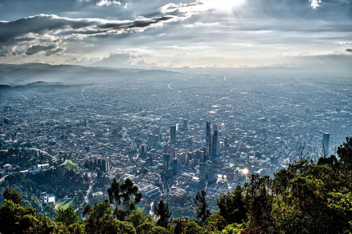 Looking down on Bogotá, Colombia. (Courtesy of <a href="https://www.instagram.com/theworldwalk/">Tom Turcich</a>)