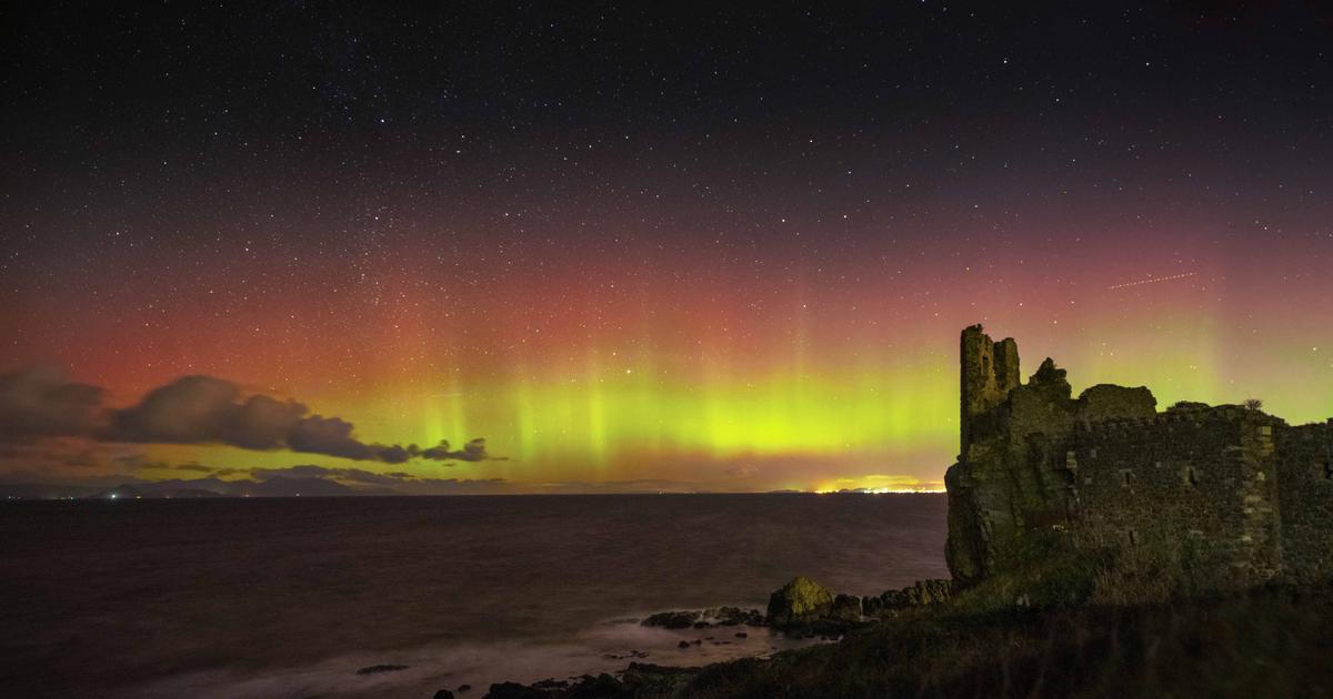 Aurora borealis seen over a Scottish landscape. (SWNS)