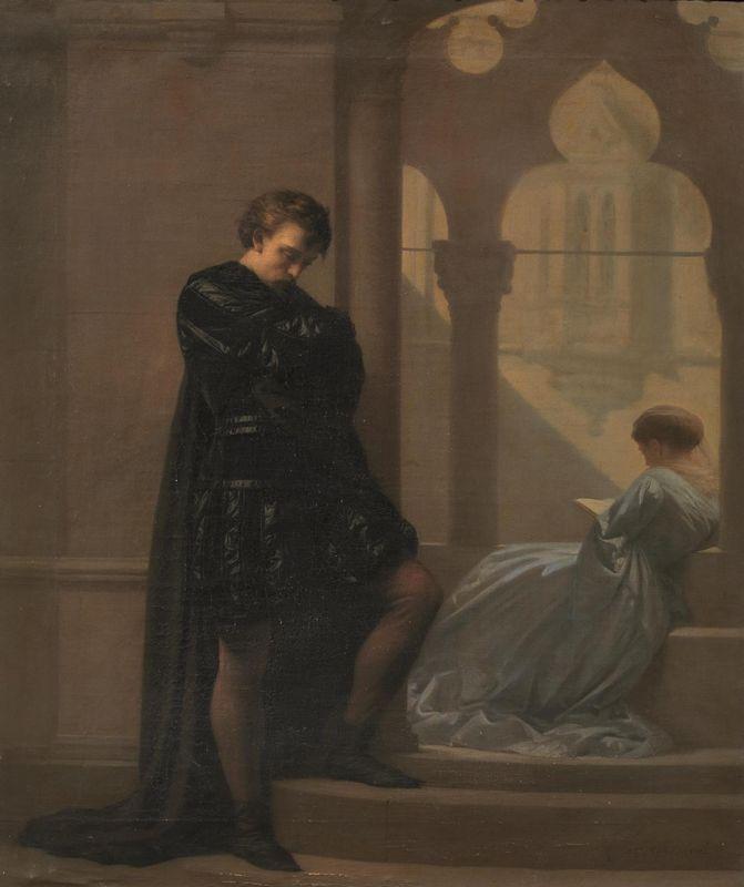 "Hamlet" by Michele Rapisardi. Oil on canvas. (Public Domain)