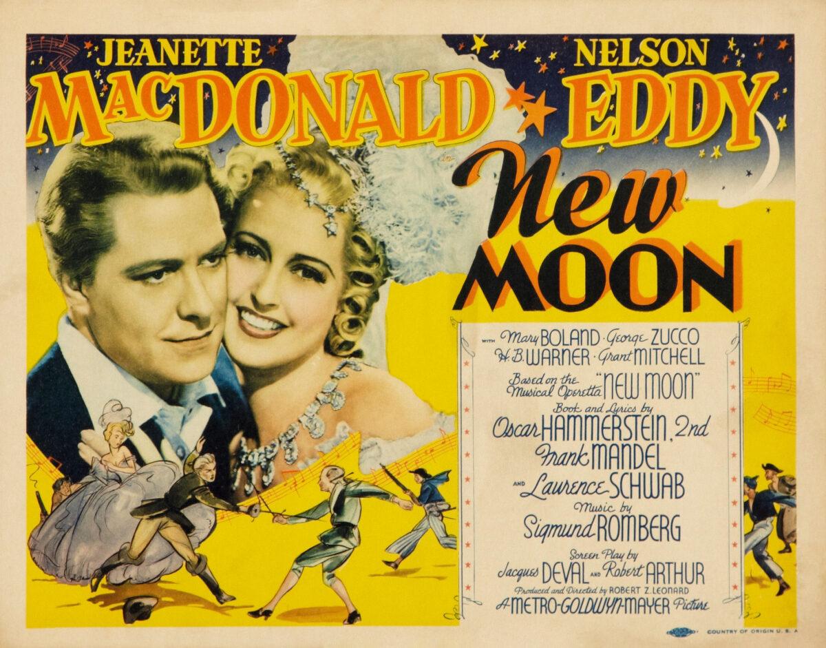 Film poster for the 1940 musical film "New Moon." (Public Domain)