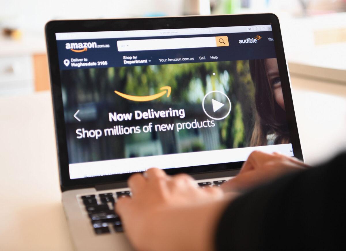 The Amazon website is seen in Dandenong, Australia, on Dec. 5, 2017. (Quinn Rooney/Getty Images)