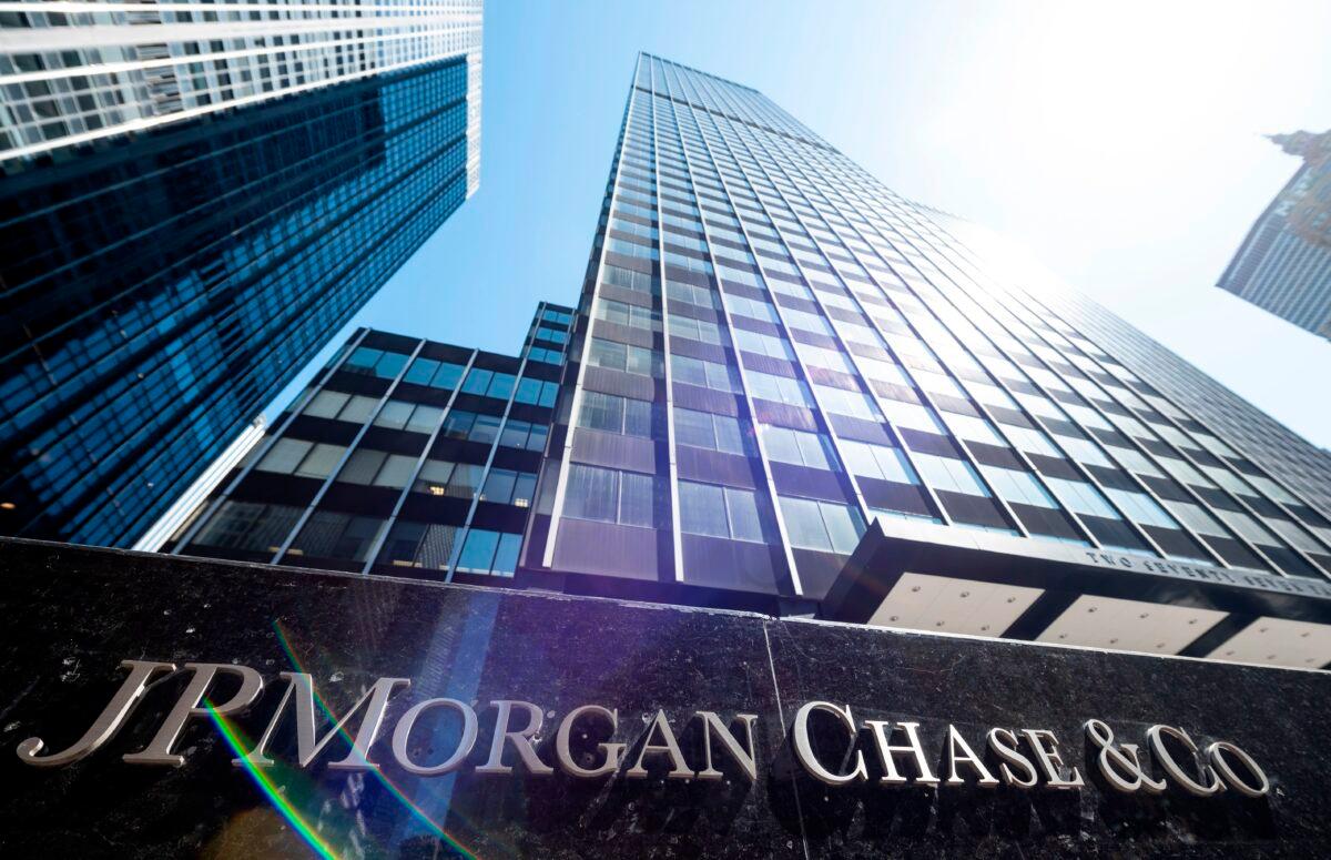The JPMorgan Chase headquarters are pictured in New York City on April 17, 2019. (Johannes Eisele/AFP via Getty Images)