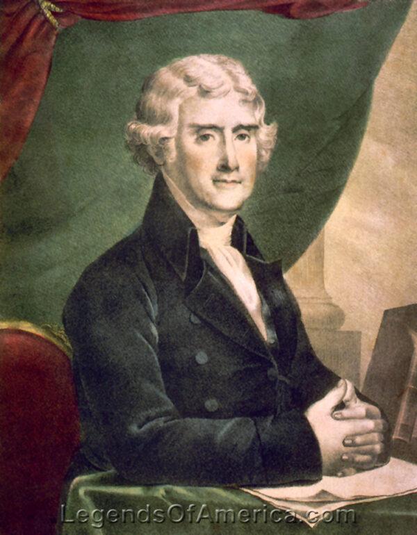 President Thomas Jefferson, by Henry R. Robinson. (Public Domain)