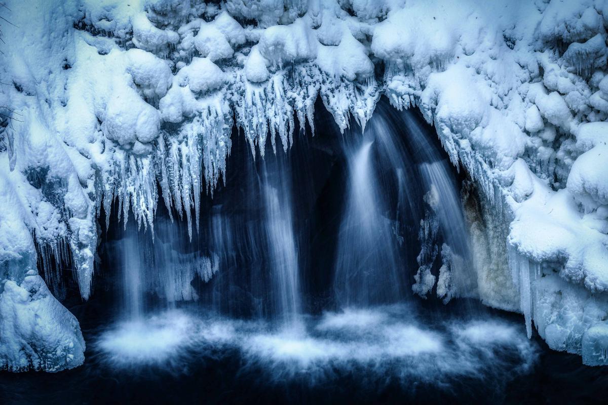 Bronze: Planet Earth’s Landscapes and Environments: Ice falls, Rie Asada, Japan. (Courtesy of Rie Asada/<a href="https://www.worldnaturephotographyawards.com/">World Nature Photography Award</a>)