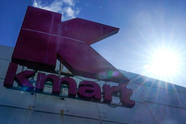 A weathered Kmart sign is displayed above the store in Avenel, N.J., on April 4, 2022. (Seth Wenig/AP Photo)