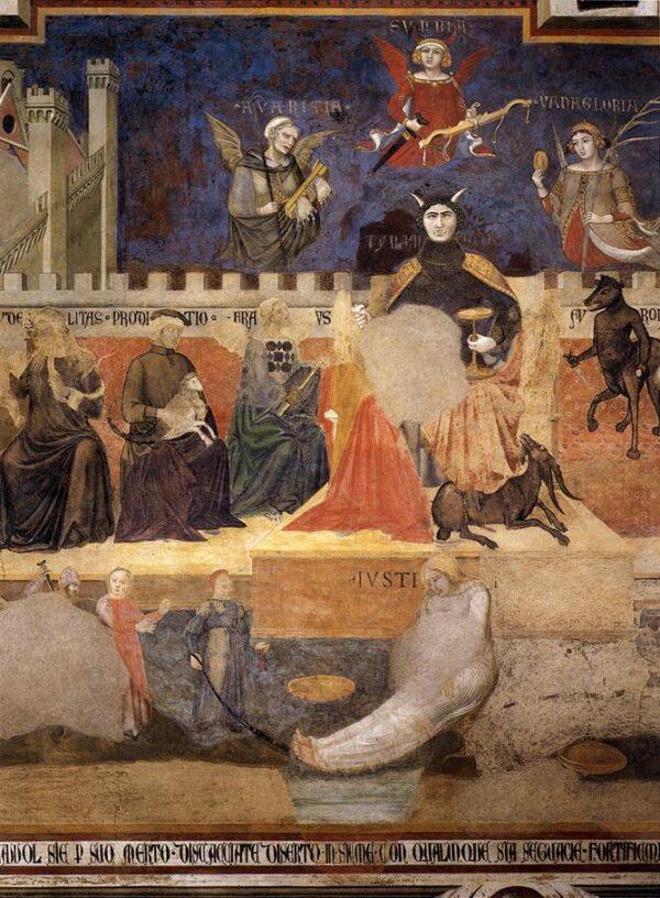 A detail from “The Effects of Bad Governance,” 1338–40, by Ambrogio Lorenzetti. Siena, Italy. (Public Domain)