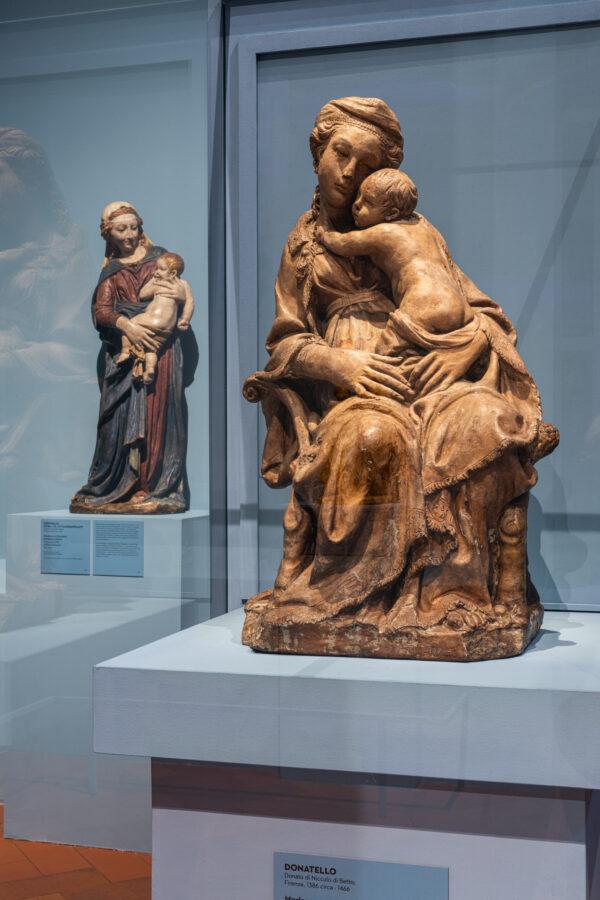 Donatello's terracotta madonnas in the Palazzo Strozzi as part of the "Donatello: The Renaissance" exhibition. Donatello and his friend the architect Filippo Brunelleschi revived the use of terracotta in art, which hadn't been used since ancient times. (Ela Bialkowska/OKNO Studio)