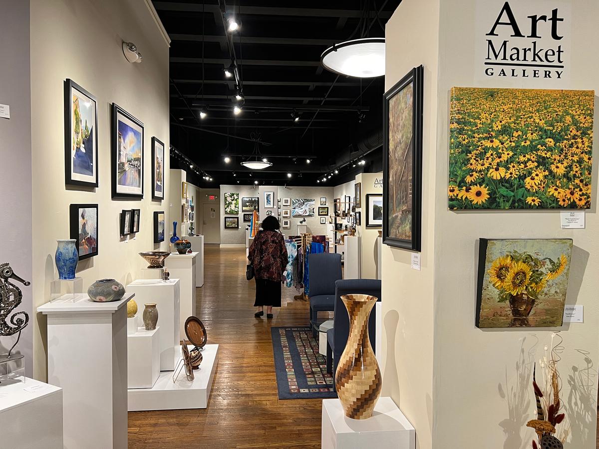 The Art Market Gallery, a regional cooperative featuring original art and fine crafts, is on busy Gay Street in downtown Knoxville. Many of the artists represented at the gallery teach art to adults and children. (Mary Ann Anderson/TNS)