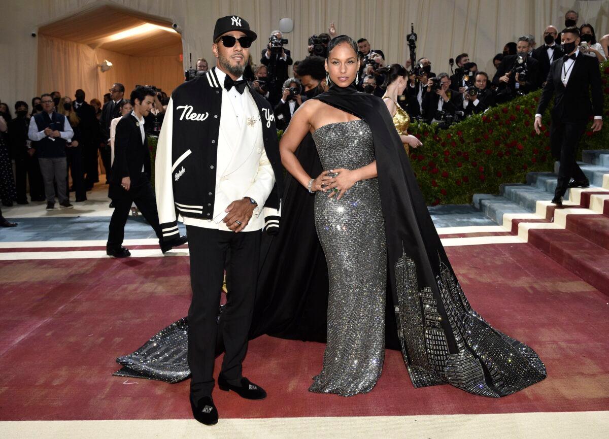 Swizz Beatz (L) and Alicia Keys attend The Metropolitan Museum of Art's Costume Institute benefit gala celebrating the opening of the "In America: An Anthology of Fashion" exhibition in New York on May 2, 2022. (Evan Agostini/Invision/AP)