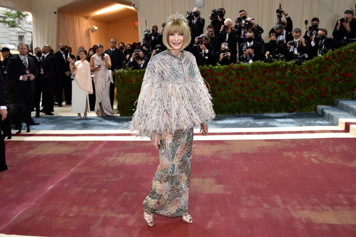 Anna Wintour attends The Metropolitan Museum of Art's Costume Institute benefit gala celebrating the opening of the "In America: An Anthology of Fashion" exhibition in New York on May 2, 2022. (Evan Agostini/Invision/AP)
