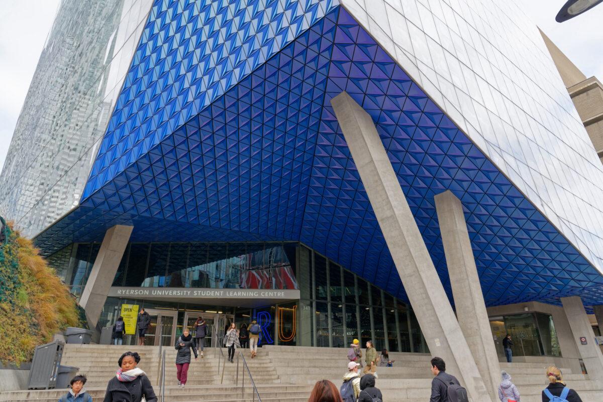 The Student Learning Centre at Ryerson University, renamed Toronto Metropolitan University in April 2022, on Yonge Street in Toronto in a file photo. (Colin Woods/Shutterstock)