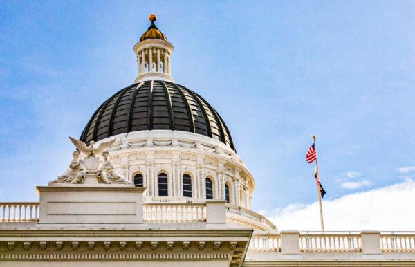 The California state capital building in Sacramento on April 18, 2022. (John Fredricks/The Epoch Times)