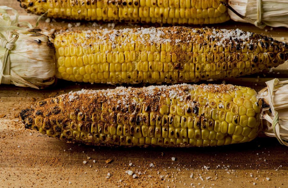 Grilled Corn with Cheesy Taco-Spiced Butter