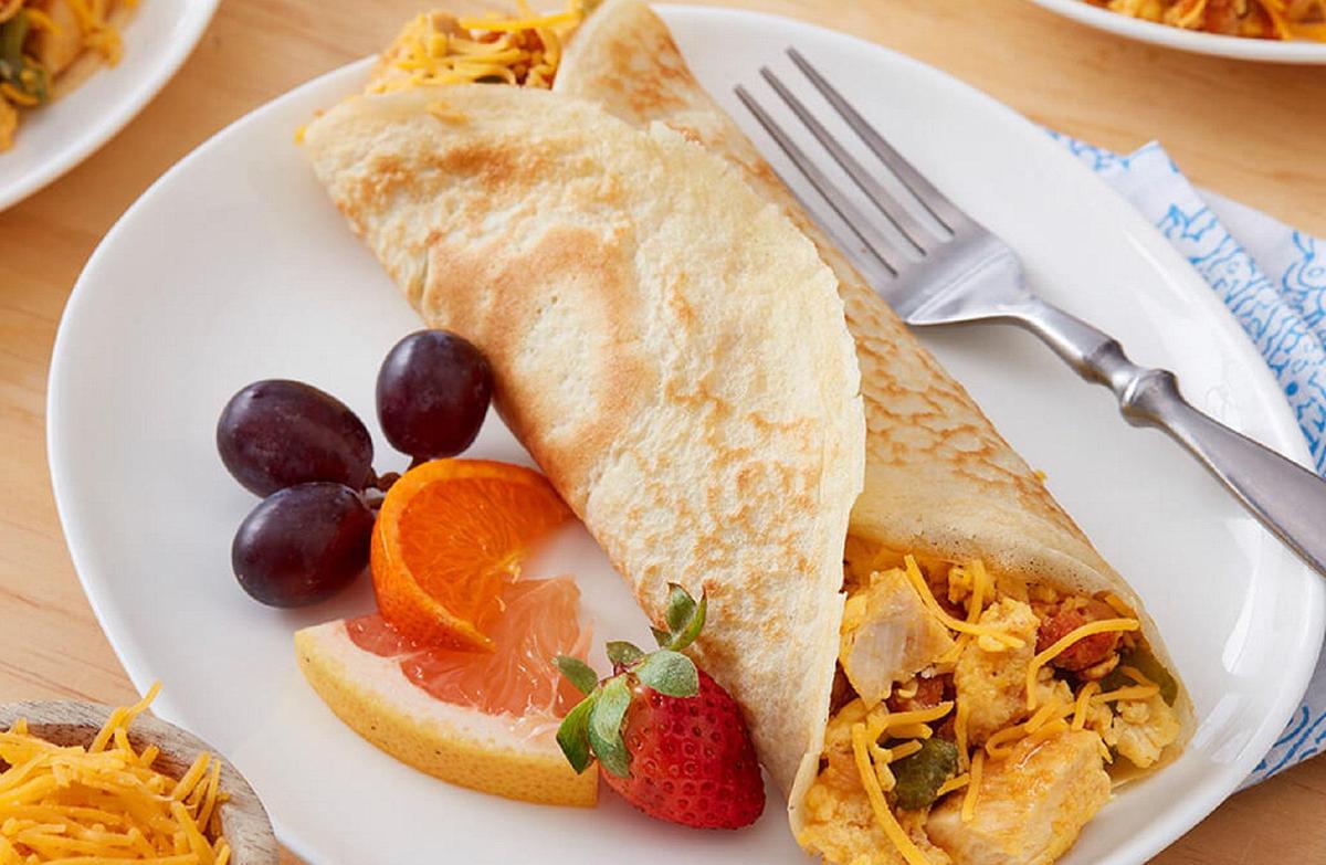 Chicken and Chorizo Breakfast Burrito