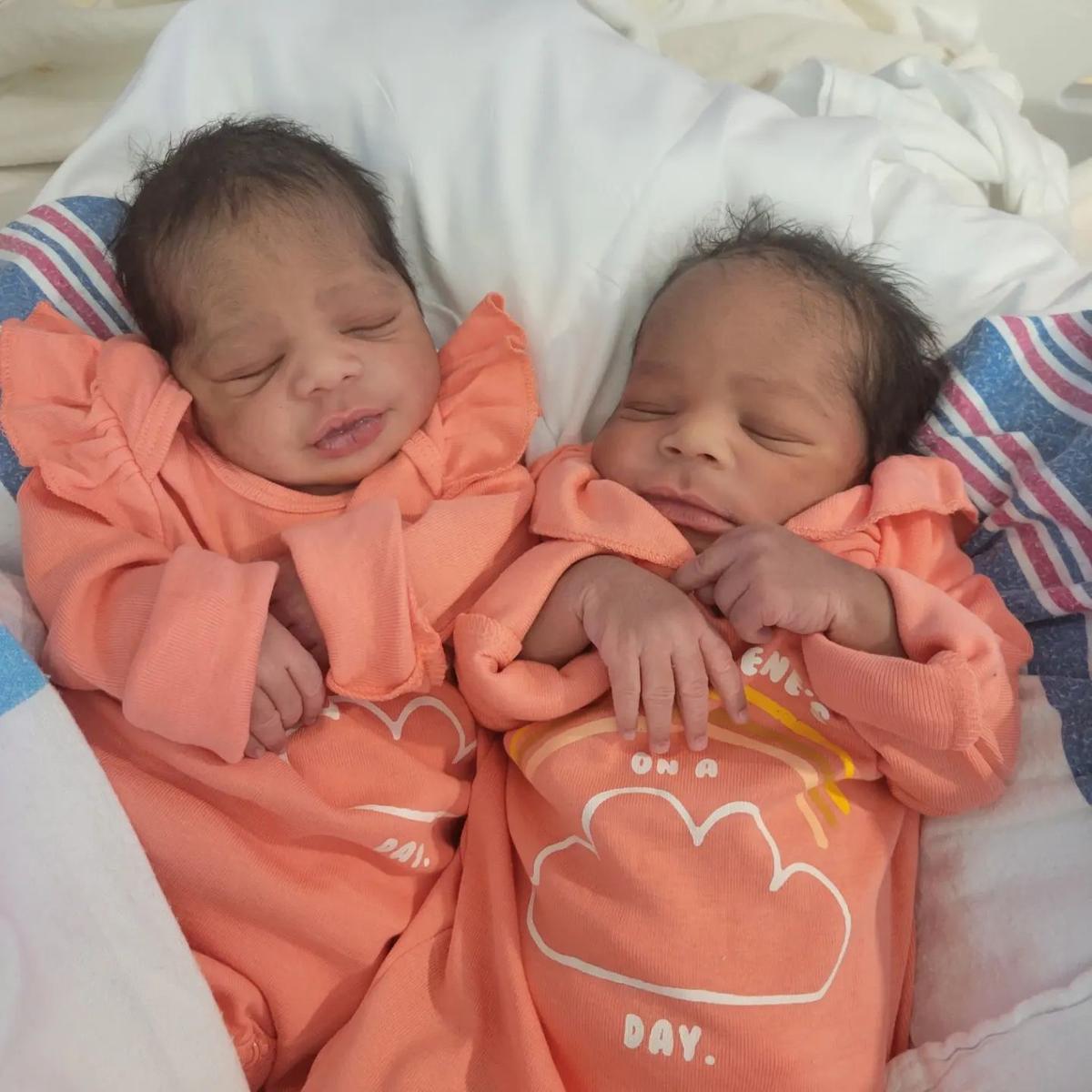 The third set of twins, Kenzy and Kenzley. (Courtesy of <a href="https://www.instagram.com/10andkim/">Kimberly Alarcon</a>)