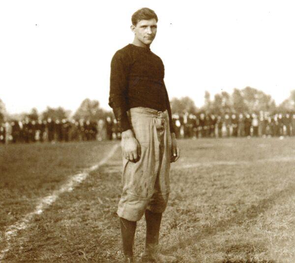 Lou Partlow of the Dayton Triangles scored the first two touchdowns in National Football League history. The Triangles beat the visiting Columbus Panhandles, 14-0 at Triangle Park in the first NFL game in history on Oct. 3, 1920. Partlow played 10 years for the Triangles. (Photo courtesy of Mark Fenner)