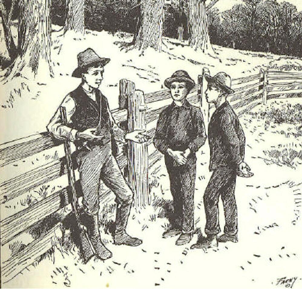 Illustration of "The Quarrel," from "McGuffey's Second Eclectic Reader, Revised Edition," 1879. (Public Domain)